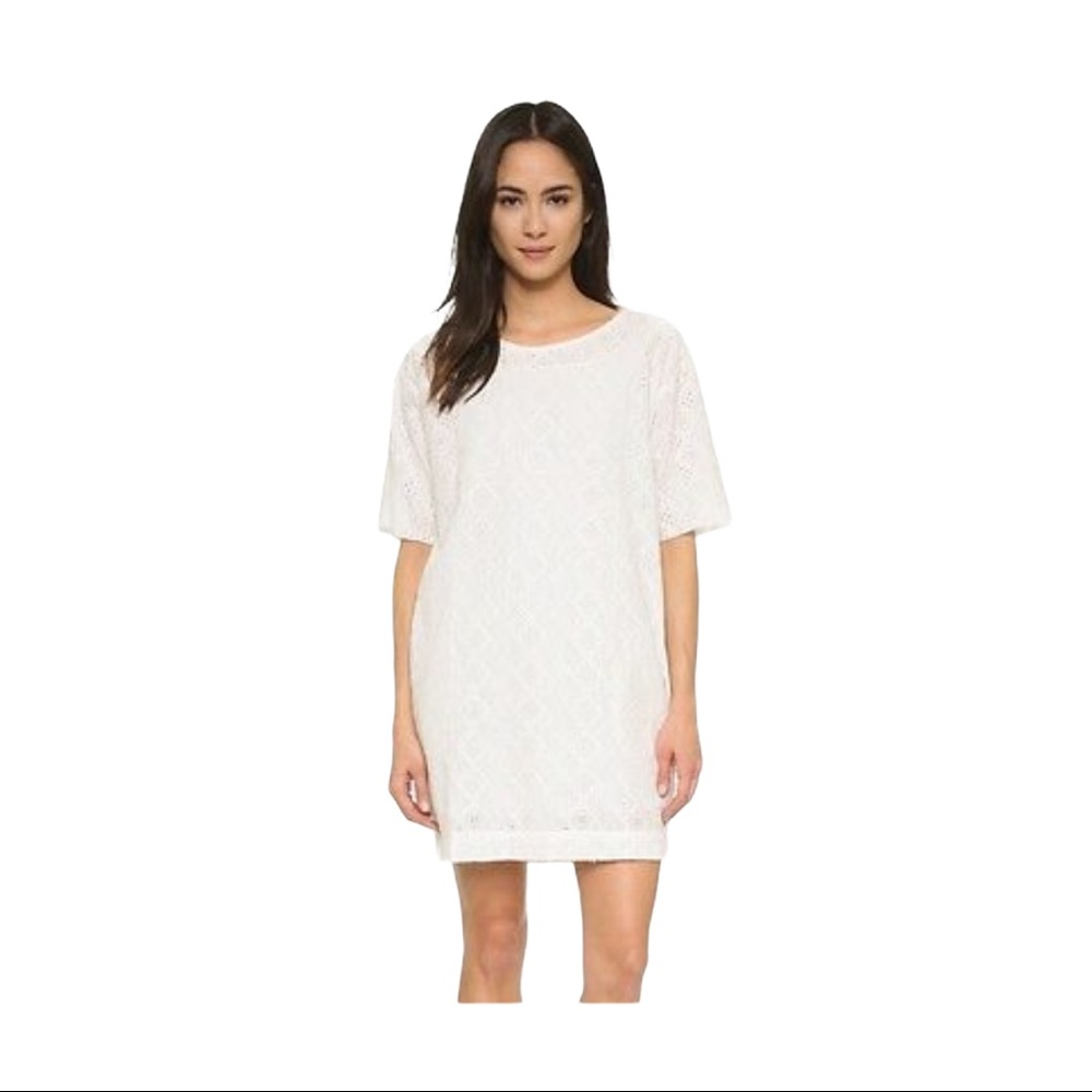 Current/Elliott Eyelet Cotton T-Shirt Dress - Picture 3 of 7